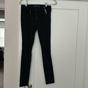 Express black mid rise jean leggings  - size 8